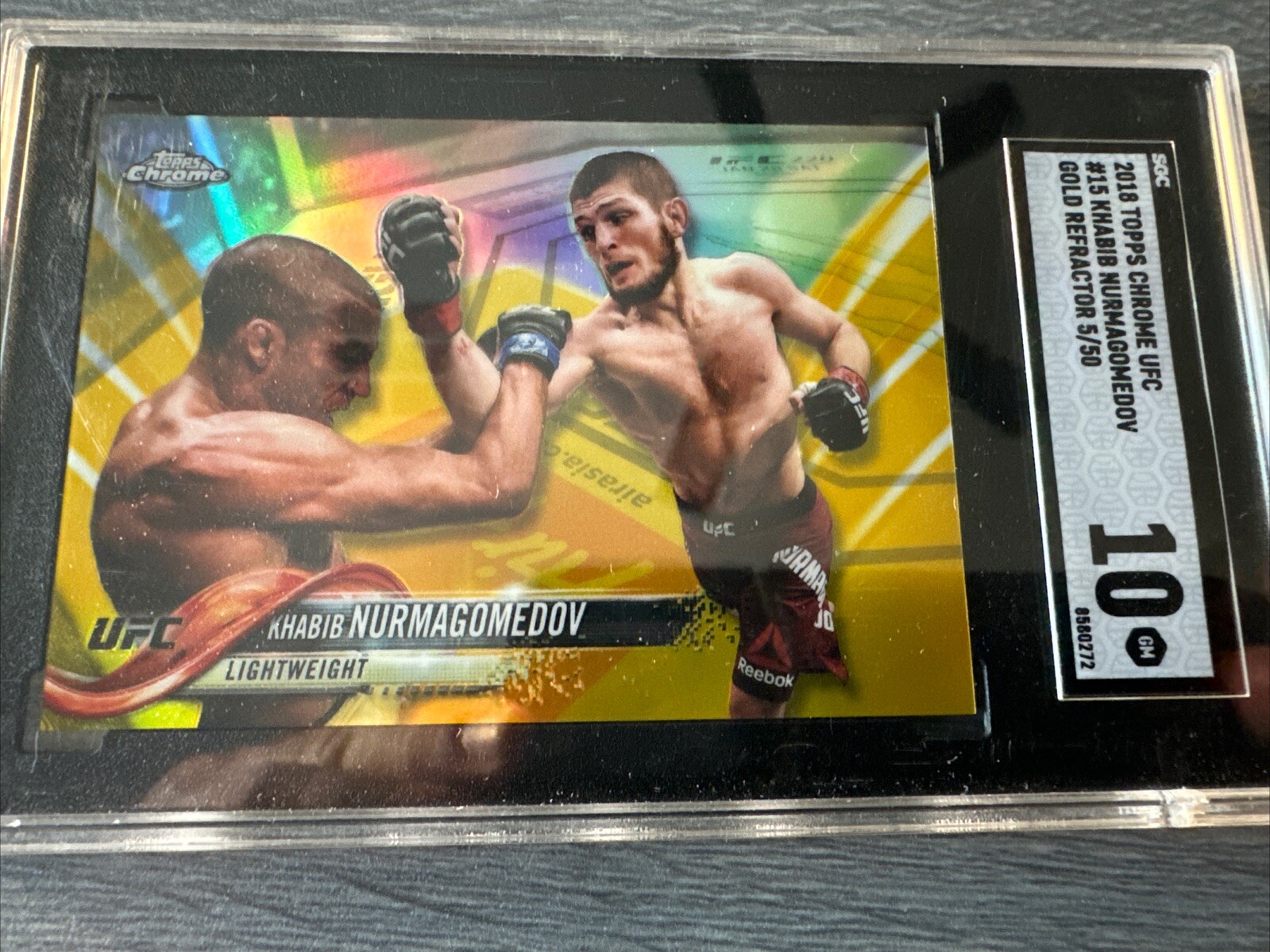 Khabib Nurmagomedov 2018 Chrome Gold 5/50 SCG 10 -UFC - S160