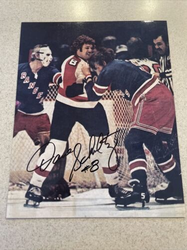 Dave “The Hammer” Schultz Autographed Signed 8x10 Photo - Afbeelding 1 van 2