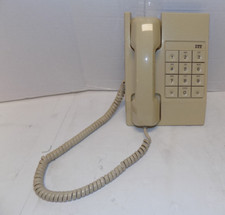 Vintage ITT Almond Desk Wall Telephone Large Button Phone Movie Prop Untested