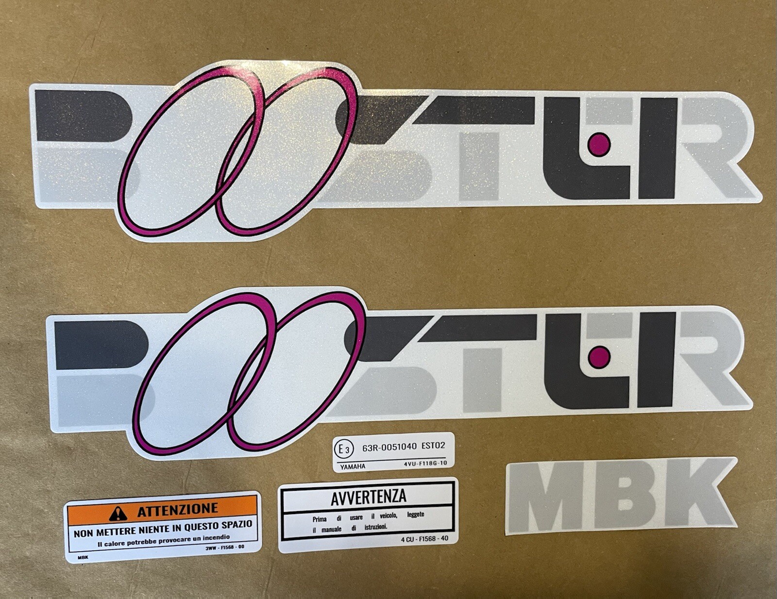 adesivi stickers mbk booster silky white e raspberry 