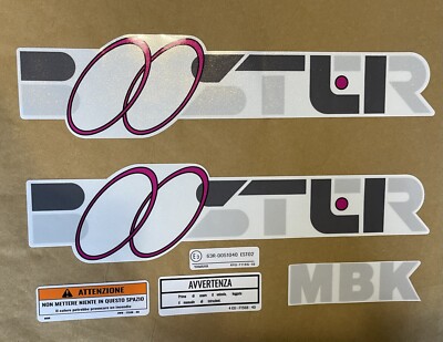 aufkleber stickers mbk booster silky white und raspberry 