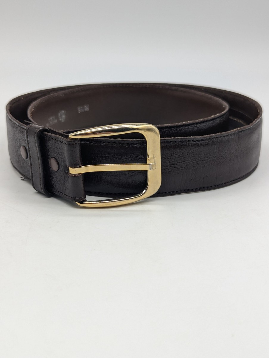 Vtg Top Grain Cowhide Belt Size 38 Made In USA Brown Zipper  display picture 3