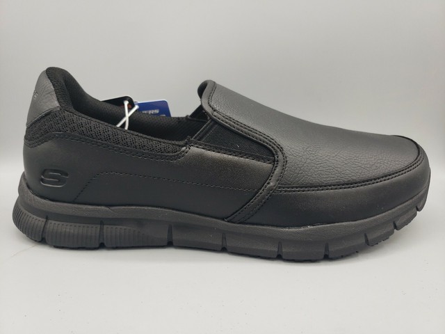 black work shoes wide fit