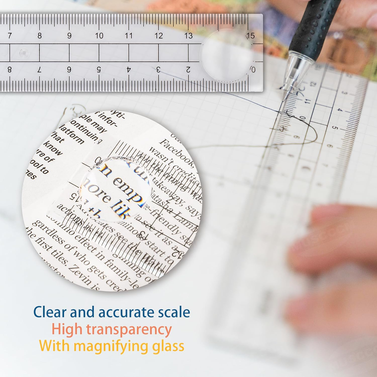 Geometry Compass Set 10Pcs School Maths Protractor Set Rulers For Student Maths And Engineering In Carry Case Craft Hobby Flexible Desk Ruler Set - View #8