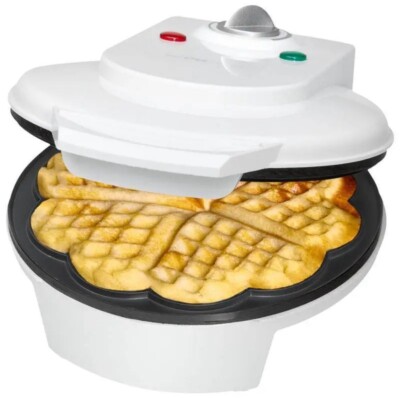 Waffeleisen Clatronic 261 679 5 Herzen Rund