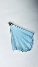 Art Deco Pendant Vintage Art Deco Aqua Blue C...