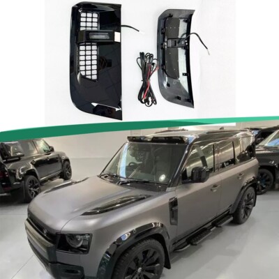 Side Fender Vent Wing Cover Fits For Defender 90 110 130 2020-2026 With Light