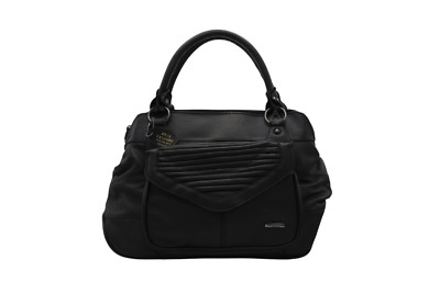 Echt schwarz weiches Leder Handtasche Büro Reise Freizeit Schultertasche Handtasche