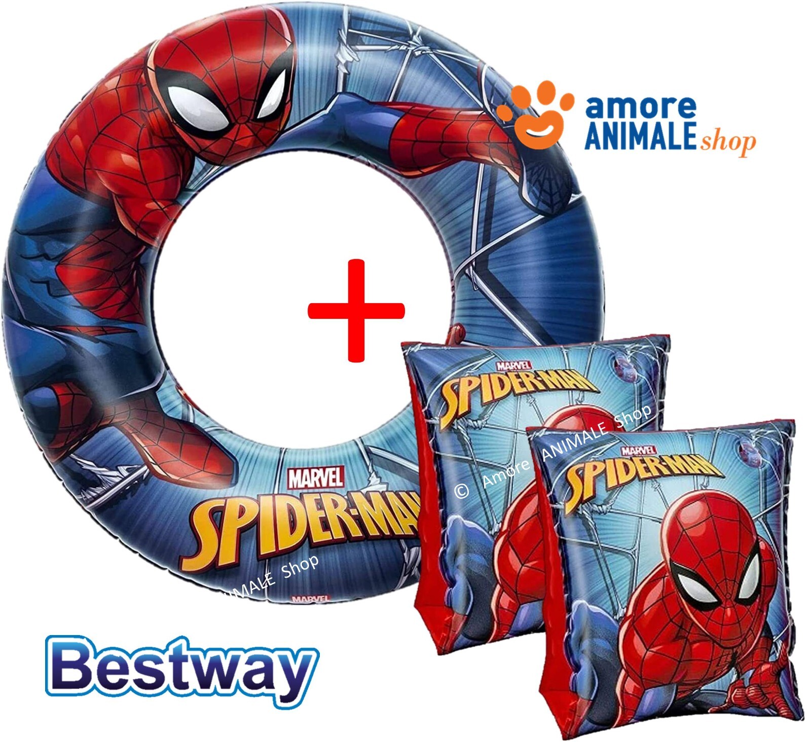 Bestway SALVAVIDAS + BRAZOS Para Niños SPIDER-MAN → Inflables De Mar, Piscina