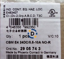 New PHOENIX 2905743 CBM E4 24DC/0.5-10A NO-R Equipment circuit breaker