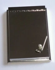 Things Remembered Chrome Memo Note Pad Golf Gift 3D Desk Home Office NWOB