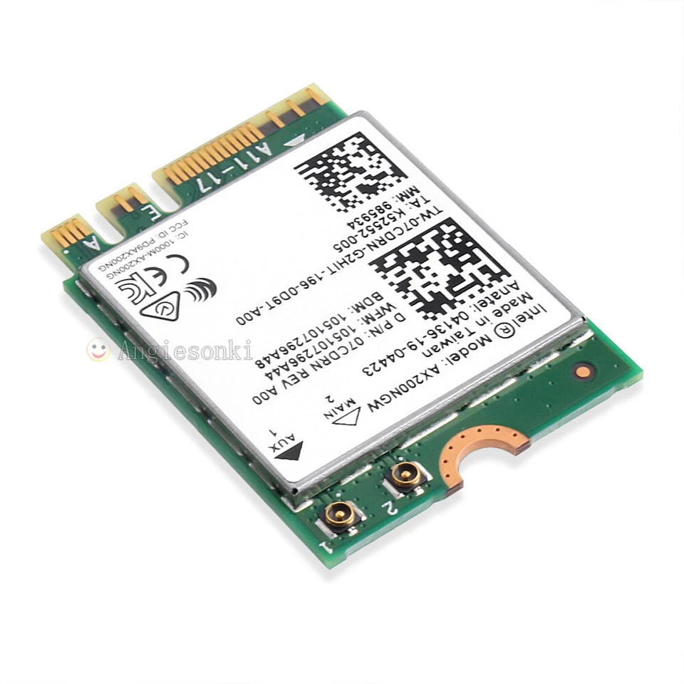 Intel WiFi 6 AX200NGW AC NGFF MU-MIMO BT5.0 Wireless-Karte 3000 Mbps 2X Antenne - Bild 4 von 4