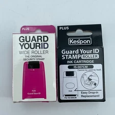 Guard Your ID Roller Stamp Wide Pink Fuchsia IS-500CM Plus Ink Identity Theft
