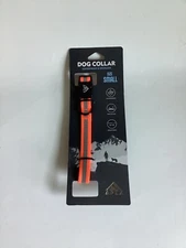 Apex Reflective Small Dog Collar Orange/Gray Lightweight Waterproof & Odorless