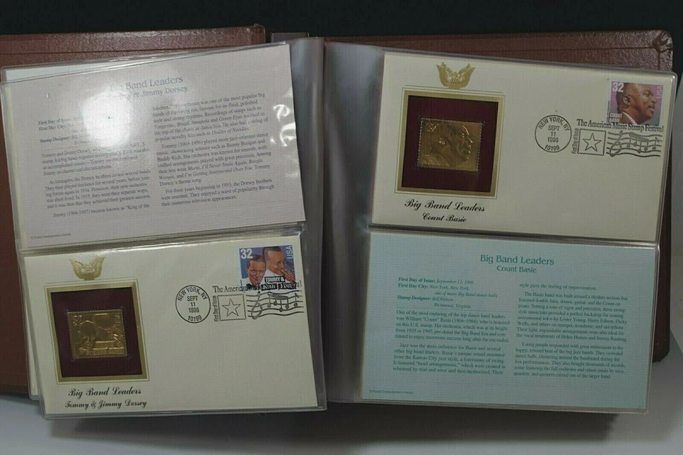 41 GOLDEN REPLICAS STAMPS ISSUES JUL 11 1996/AUG20 1998 SET 1 DAY COVER 22K GOLD - Image 3 of 4