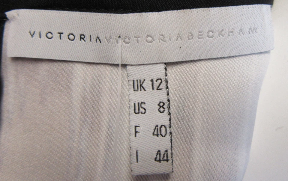 VICTORIA VICTORIA BECKHAM Blue/Black geometric stripe shift dress SZ 8 - Image 4 of 4