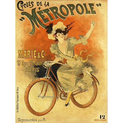Baylac Metropole Cycles French Nouveau Vintage Reklame XL Leinwand Kunstdruck