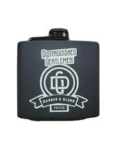 Distinguished Gentleman Barber Black Pocket Hip Flask Whiskey Screw Cap