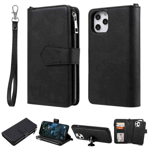 For iPhone 12 11 Pro Max SE 8 7 6s Magnetic Detachable Wallet Leather Case Cover - Picture 11 of 55
