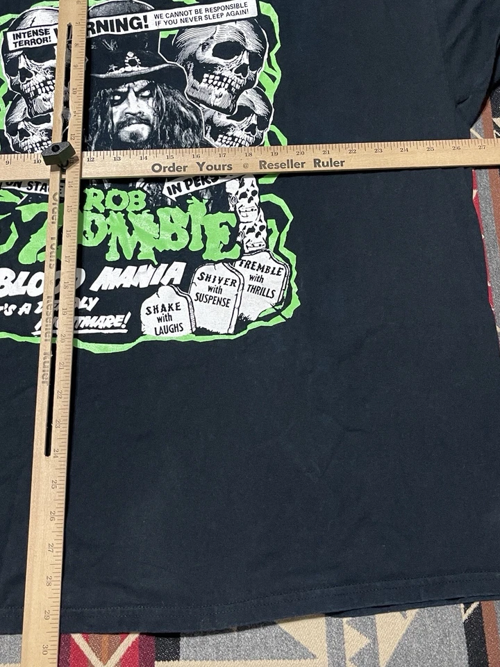 Camisa Rob Zombie Manga Larga Negra 3XL Blood Mania Calaveras De Colección M11 Foto 3 de 4