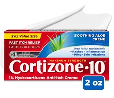 Cortizone 10 Maximum Strength Anti-Itch Cream with Soothing Aloe, 1% Hydrocortis