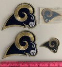 2 Rams NFL Football Embroidered Iron-on Patches, + 2 Window Stickers - New — photo 1