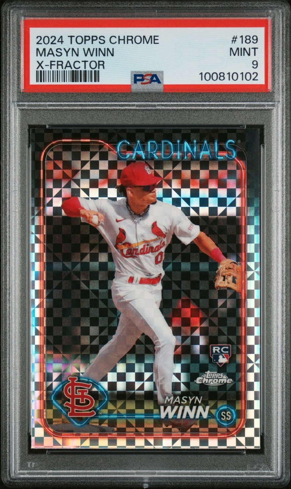 2024 TOPPS CHROME X-FRACTOR #189 MASYN WINN ROOKIE RC PSA 9 Mint!!!
