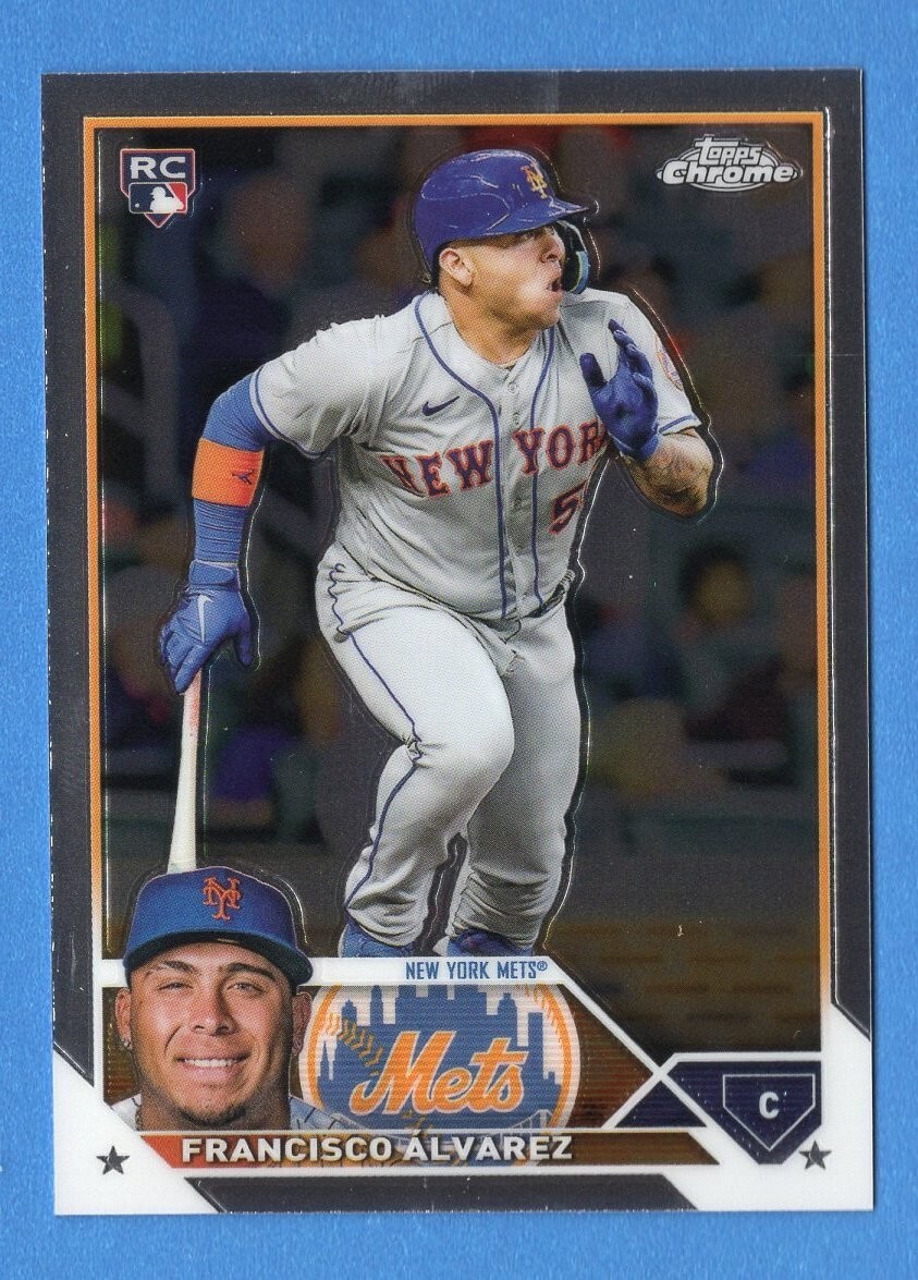 2023 Topps Chrome Baseball #203 Francisco Alvarez RC New York Mets Rookie
