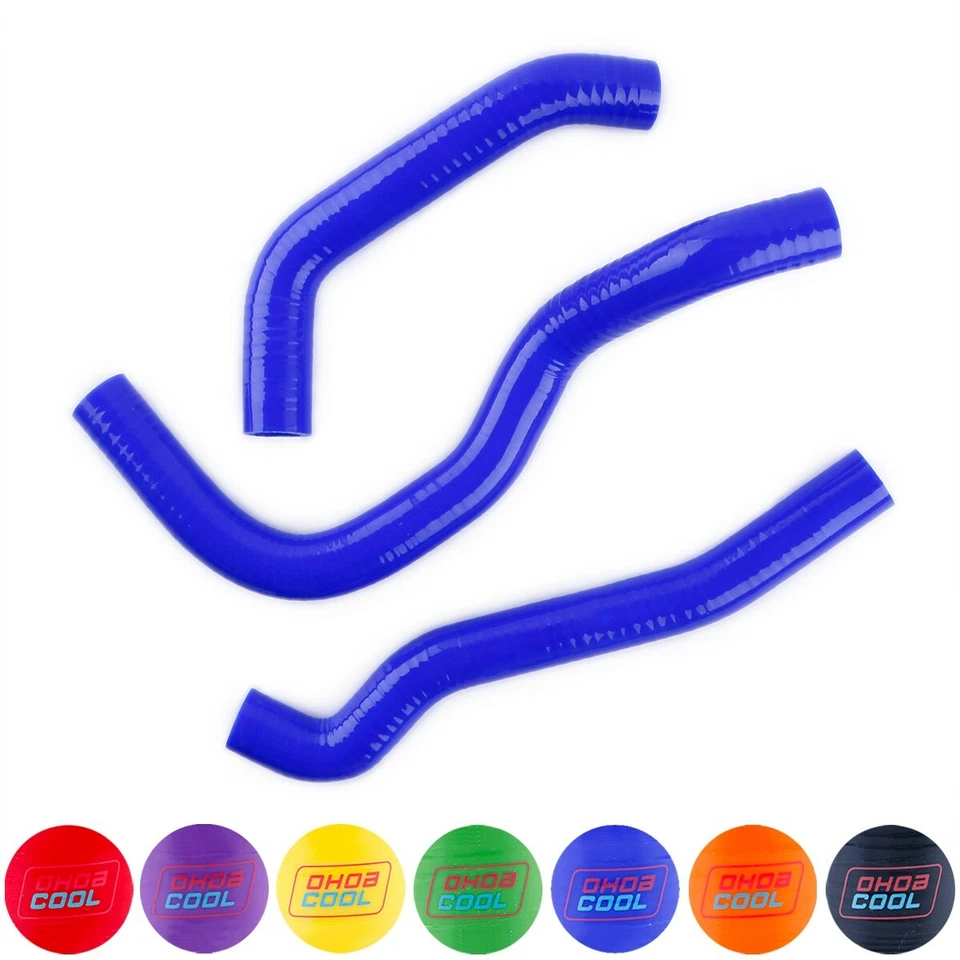 Para 1987-2007 KAWASAKI KLR 650 KLR650 Silicona Radiador Refrigerante Mangueras Tubo Azul Foto 3 de 4