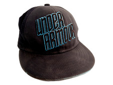 Under Armour Raised Embroidered Spell Out Black Baseball Hat Cap YOUTH Snapback
