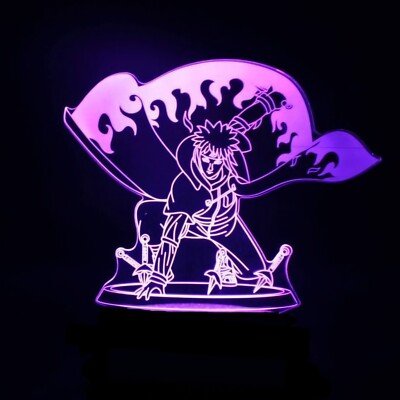 Naruto Namikaze Minato 3D Night Light LED 7 Color Lamp & Mini Lamp with Remote