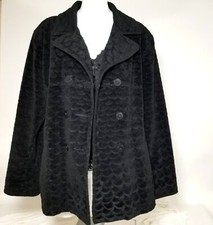 Mulberry Pea Jacket Coat Xl Black Long Button Dress Gothic Punk Alt Cosplay