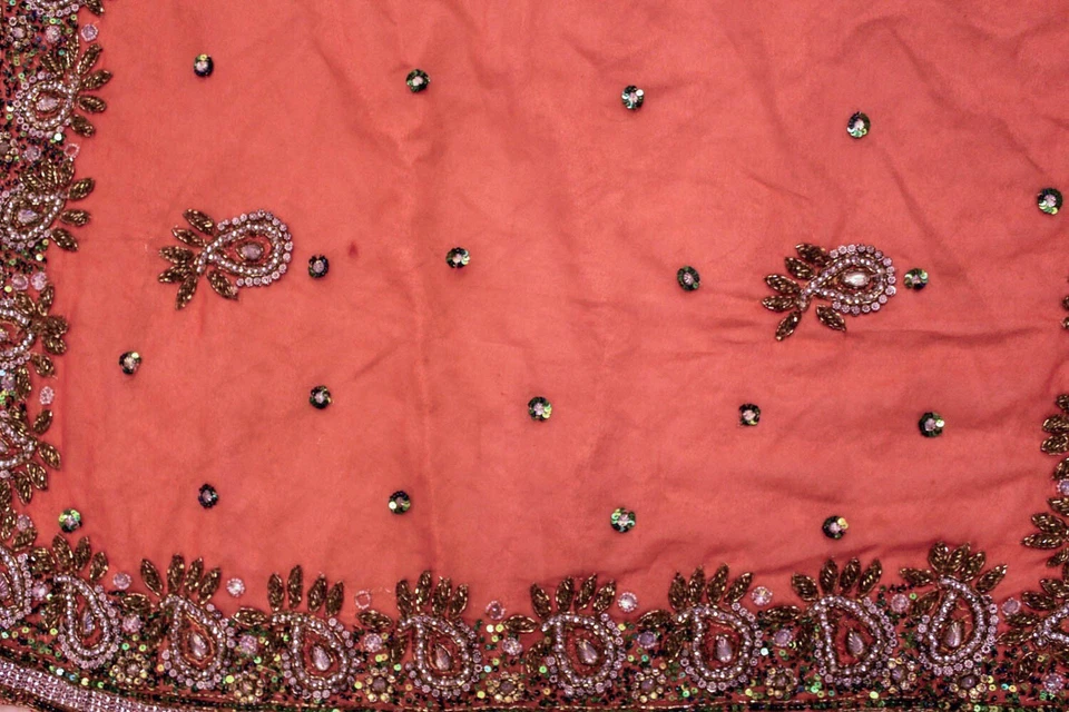 Bufanda Dupatta Vintage India Bordada Estola Larga Mantón Mujer Hiyab LD6151 Foto 3 de 4