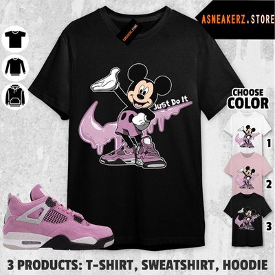 Shirt To Match Jordan 4 Orchid Sneaker Matching Tee Drip M Mouse T-Shirt