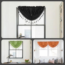1PC VALANCE SWAG ROD POCKET FOAM LINED BLACKOUT WINDOW DRESSING CURTAIN DECOR