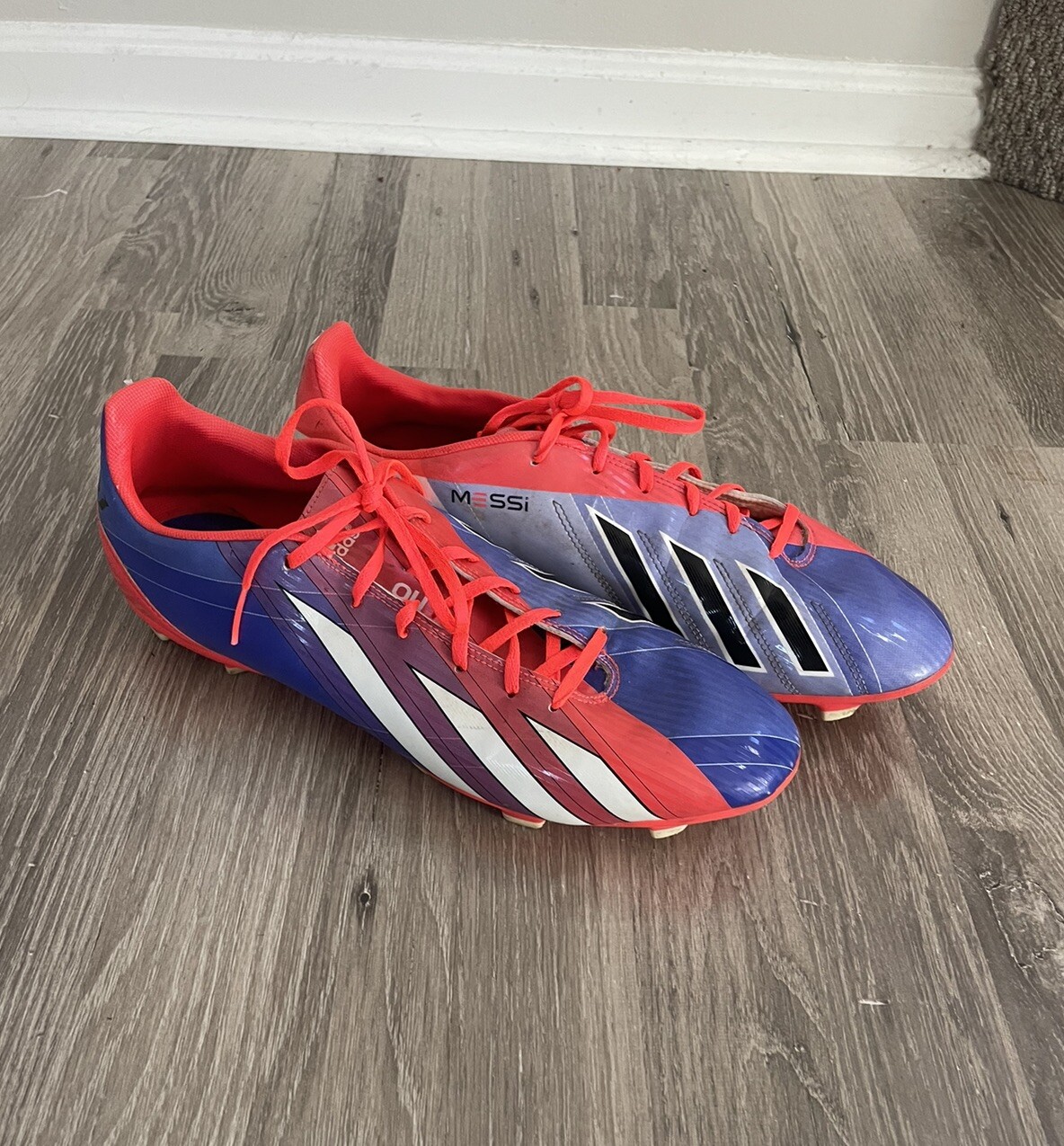 adidas Messi F10 Indoor Soccer Shoes Turbo / Black / White G97725 US 12 ...