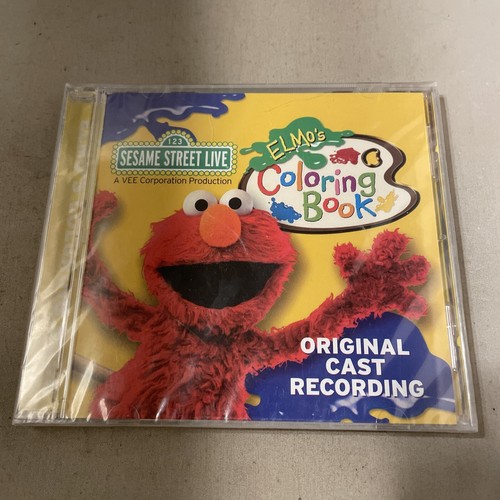 Sesame Street Live Elmo's Coloring Book CD Original Cast Recording NEW