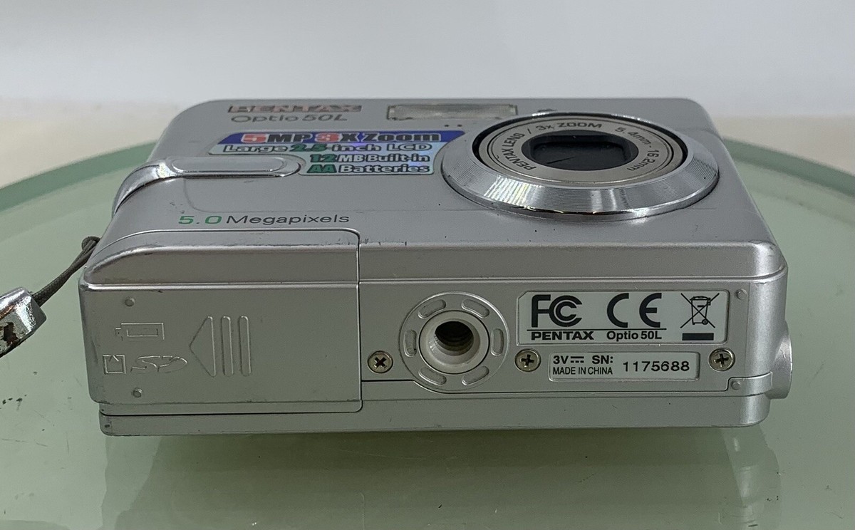 Pentax Optio 50L 5.0MP Compact Digital Camera + WIRE SILVER TESTED