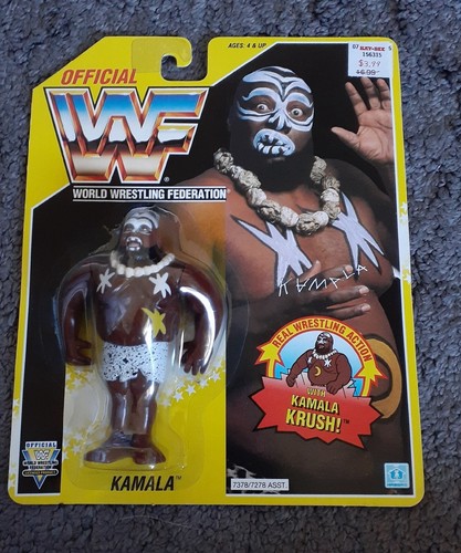 1992 WWF Hasbro Series 7 Kamala Yellow Card...