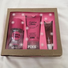 VICTORIA SECRET PINK Fresh  Clean BODY MIST  LOTION /LIP GLOSS GIFT SET
