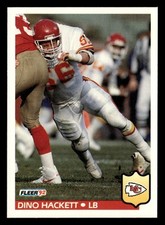 Dino Hackett 1992 Fleer #172 Kansas City Chiefs FREE SHIPPING *090