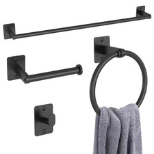 Matte Black Bathroom Accessories Set Kljkpa 4 Pieces Bathroom Hardware Set 24