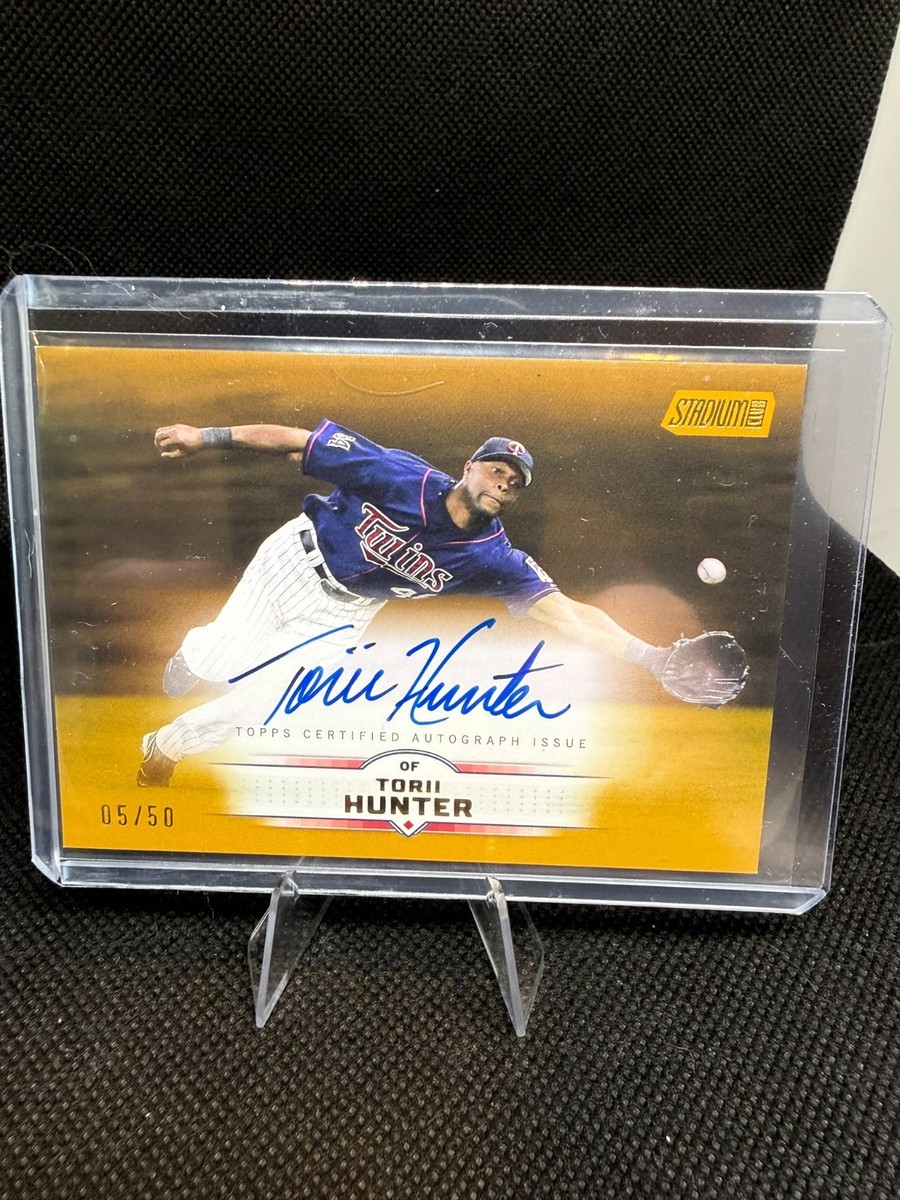 2025 Topps Stadium Club Torii Hunter Auto Gold 34/50 Twins | eBay