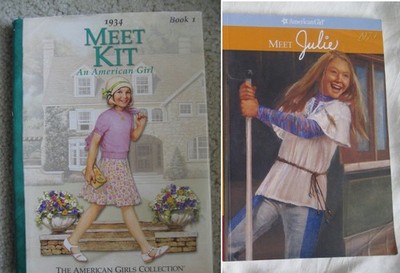LOT OF 2 American Girls Collection Books 1934 Meet Kit  HC DJ +  Meet Julie PB