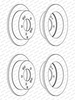 2X Ferodo 262Mm Bremsscheiben Voll Hinten Passend FüR Hyundai Sonata Tucson Xg K