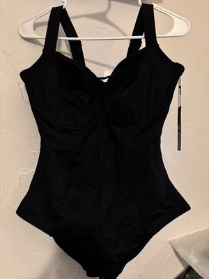NWT TA3 Lifty Black Underwired  Shaping One Piece Swimsuit Small Reg/ Long JK