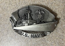 US NAVY, Vintage Belt Buckle I-132 1981