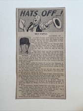 Milt Pappas Hats Off Baltimore Orioles 1964 Sporting News Baseball 4X8 Panel