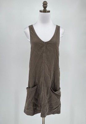 Sugar Candy Mountain The Emily Terra Verde Brown Utility Mini Dress Sz S