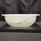 Vintage Promotional Pyrex Bowl White Blue Wheat #023 1.5 Qt. No lid